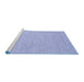 Sideview of Machine Washable Abstract Blue Contemporary Rug, wshcon2122blu