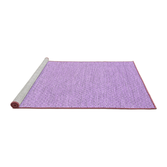 Sideview of Machine Washable Abstract Purple Contemporary Area Rugs, wshcon2122pur