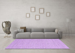 Machine Washable Abstract Purple Contemporary Area Rugs in a Living Room, wshcon2122pur