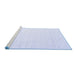 Sideview of Machine Washable Solid Blue Modern Rug, wshcon2123blu