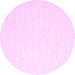 Round Solid Pink Modern Rug, con2123pnk