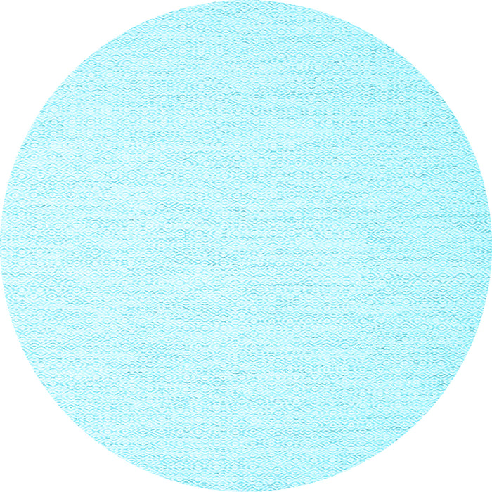 Round Machine Washable Solid Light Blue Modern Rug, wshcon2123lblu