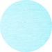 Round Machine Washable Solid Light Blue Modern Rug, wshcon2123lblu