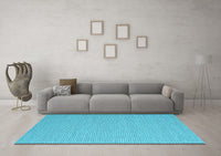 Machine Washable Abstract Light Blue Contemporary Rug, wshcon2124lblu