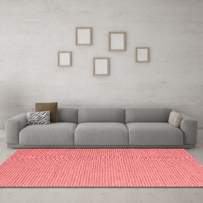 Contemporary Red Washable Rugs
