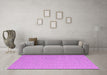 Machine Washable Abstract Pink Contemporary Rug in a Living Room, wshcon2124pnk