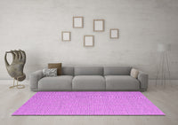 Machine Washable Abstract Pink Contemporary Rug, wshcon2124pnk