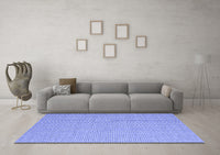 Machine Washable Abstract Blue Contemporary Rug, wshcon2124blu