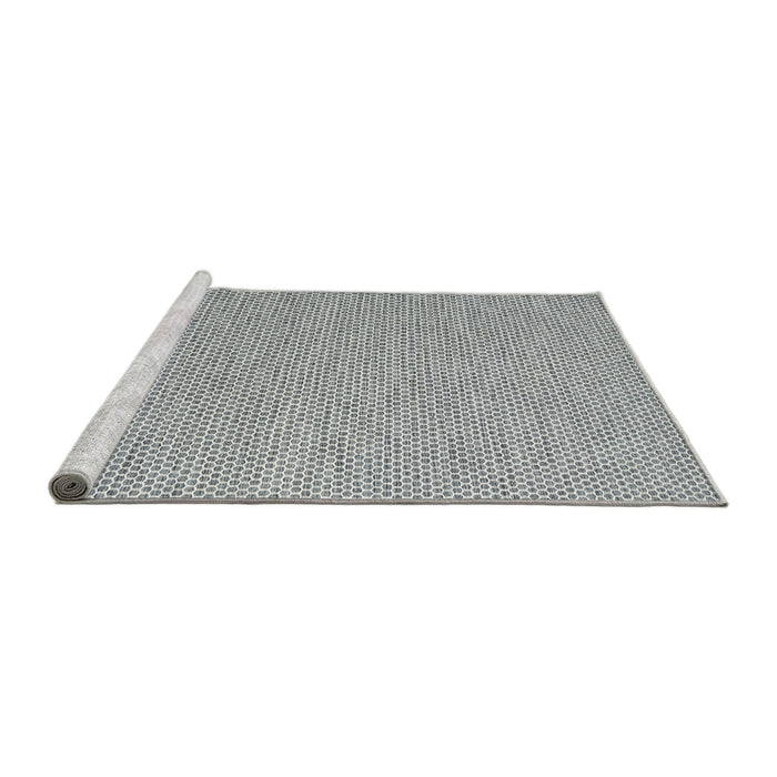 Serging Thickness of Machine Washable Contemporary Grey Gray Rug, wshcon2125