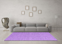 Machine Washable Abstract Purple Contemporary Area Rugs in a Living Room, wshcon2125pur