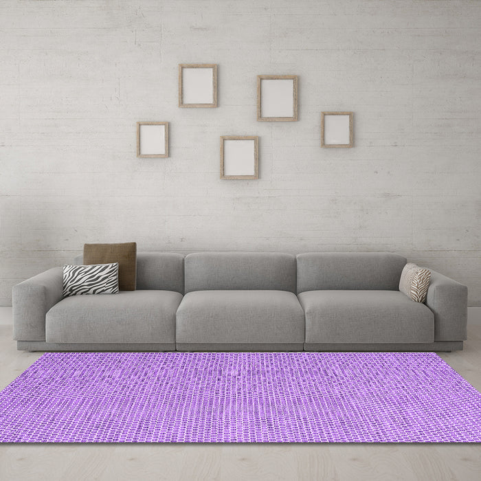 Machine Washable Abstract Purple Contemporary Area Rugs in a Living Room, wshcon2125pur