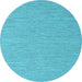 Round Abstract Light Blue Contemporary Rug, con2125lblu