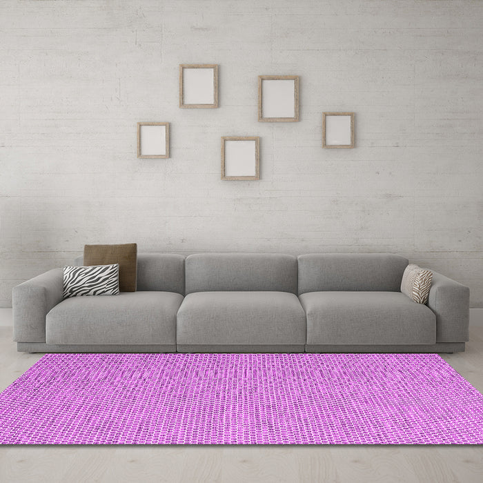 Machine Washable Abstract Pink Contemporary Rug in a Living Room, wshcon2125pnk