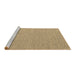 Sideview of Machine Washable Abstract Brown Contemporary Rug, wshcon2125brn