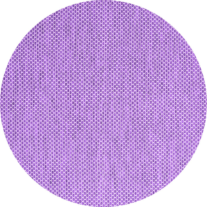 Round Abstract Purple Contemporary Rug, con2125pur