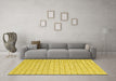 Machine Washable Abstract Yellow Contemporary Rug in a Living Room, wshcon2126yw