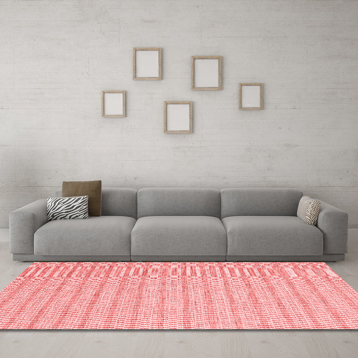 Contemporary Red Washable Rugs