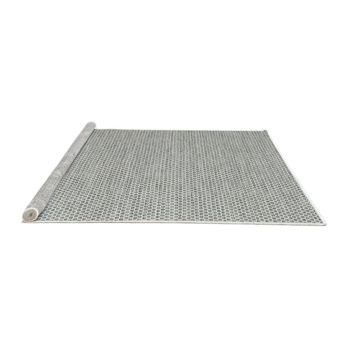 Serging Thickness of Machine Washable Contemporary Grey Gray Rug, wshcon2127