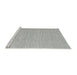 Serging Thickness of Machine Washable Contemporary Grey Gray Rug, wshcon2127