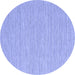 Round Abstract Blue Contemporary Rug, con2127blu