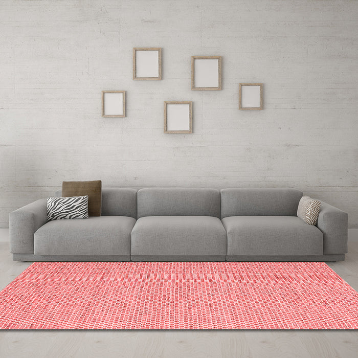 Contemporary Red Washable Rugs