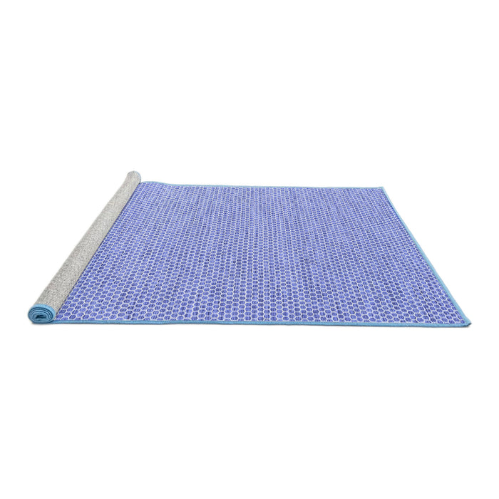 Sideview of Machine Washable Abstract Blue Contemporary Rug, wshcon2127blu