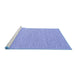 Sideview of Machine Washable Abstract Blue Contemporary Rug, wshcon2127blu