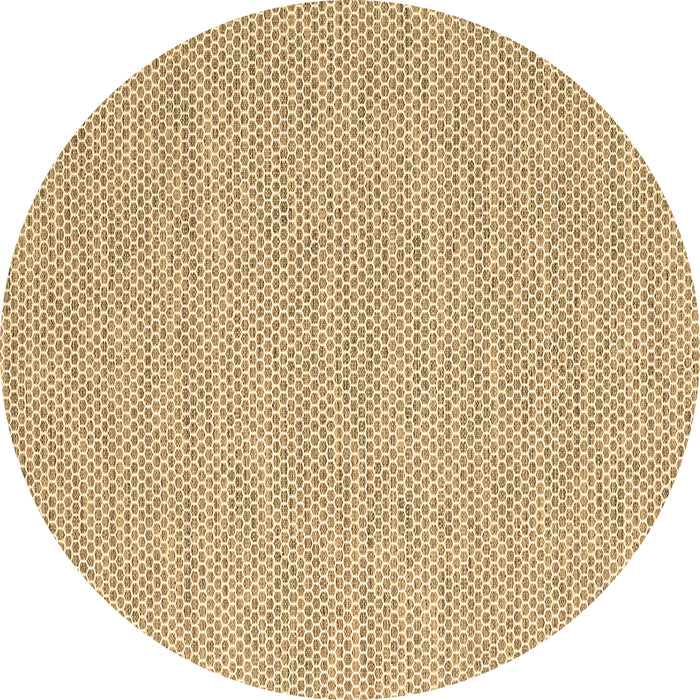 Round Abstract Brown Contemporary Rug, con2127brn