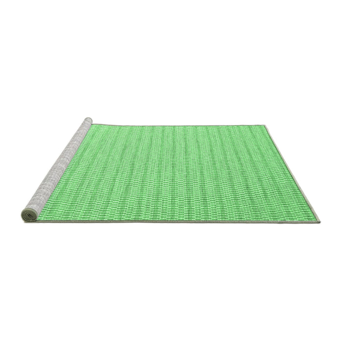 Sideview of Machine Washable Abstract Emerald Green Contemporary Area Rugs, wshcon2128emgrn