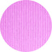 Round Machine Washable Abstract Pink Contemporary Rug, wshcon2128pnk