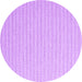 Round Machine Washable Abstract Purple Contemporary Area Rugs, wshcon2128pur