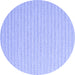 Round Abstract Blue Contemporary Rug, con2128blu