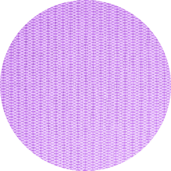 Round Abstract Purple Contemporary Rug, con2128pur