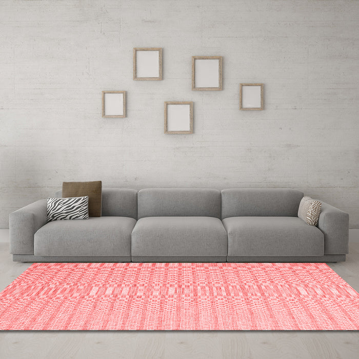 Contemporary Red Washable Rugs