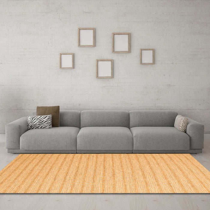 Machine Washable Abstract Orange Contemporary Area Rugs in a Living Room, wshcon2128org