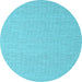 Round Abstract Light Blue Contemporary Rug, con2129lblu