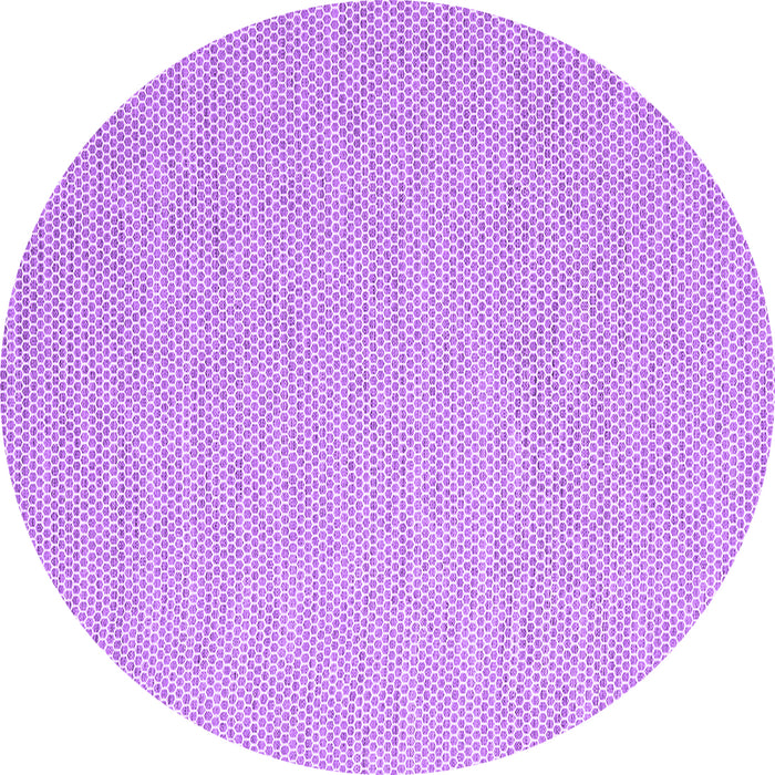 Round Abstract Purple Contemporary Rug, con2129pur