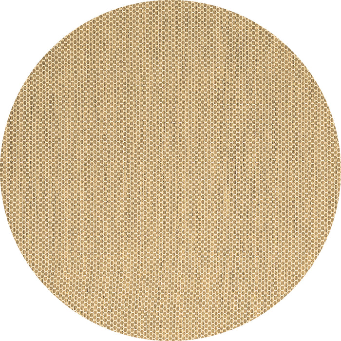 Round Abstract Brown Contemporary Rug, con2129brn
