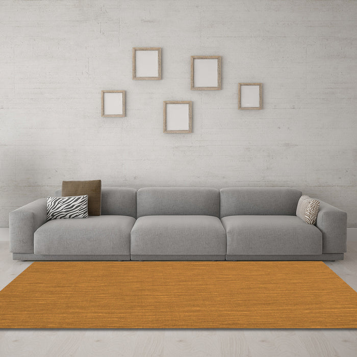 Machine Washable Abstract Orange Contemporary Area Rugs in a Living Room, wshcon212org