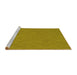 Sideview of Machine Washable Abstract Yellow Contemporary Rug, wshcon212yw