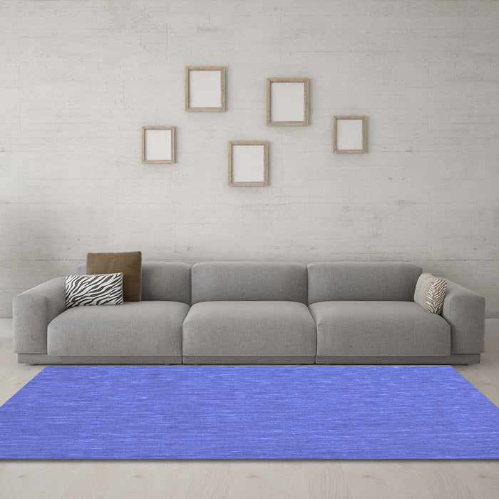 Machine Washable Abstract Blue Contemporary Rug in a Living Room, wshcon212blu