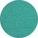 Round Abstract Turquoise Contemporary Rug, con212turq