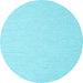 Round Abstract Light Blue Contemporary Rug, con2130lblu