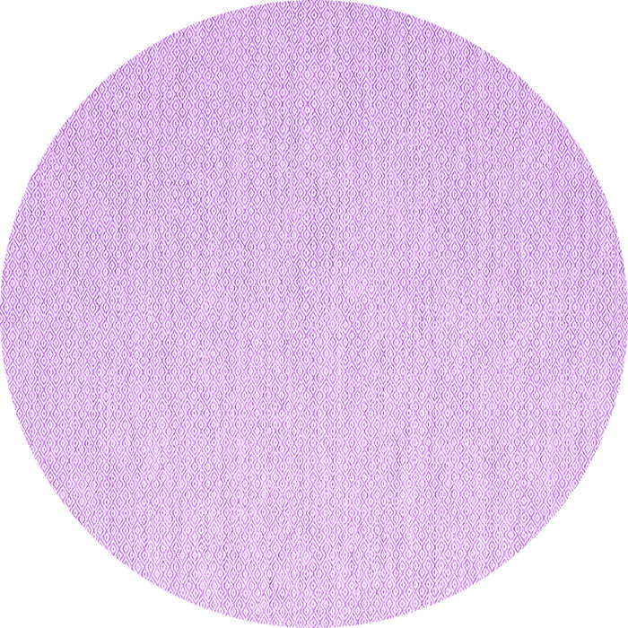 Round Abstract Purple Contemporary Rug, con2130pur