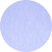 Round Abstract Blue Contemporary Rug, con2130blu