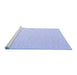 Sideview of Machine Washable Abstract Blue Contemporary Rug, wshcon2130blu