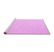 Sideview of Machine Washable Abstract Pink Contemporary Rug, wshcon2130pnk