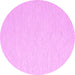 Round Abstract Pink Contemporary Rug, con2130pnk