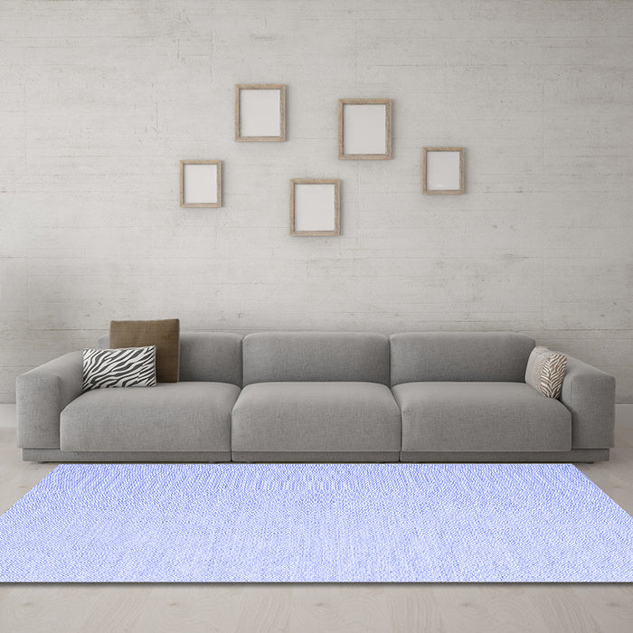 Machine Washable Abstract Blue Contemporary Rug in a Living Room, wshcon2130blu