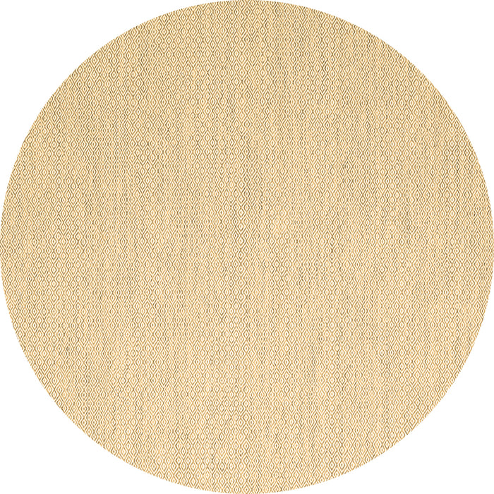 Round Abstract Brown Contemporary Rug, con2130brn